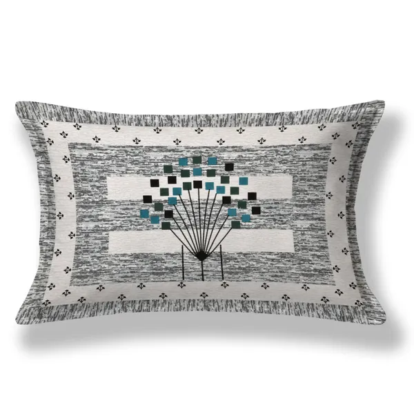 Grey_Cotton_Geometric_Bloom_Double_Bedsheet_With_Pillow_Cover_70X100_Cm
